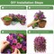 Artificial Faux Hanging Plants Fake Hanging Flowers Baskets Outdoor Spring Decor (Red Purple Double Purple)
